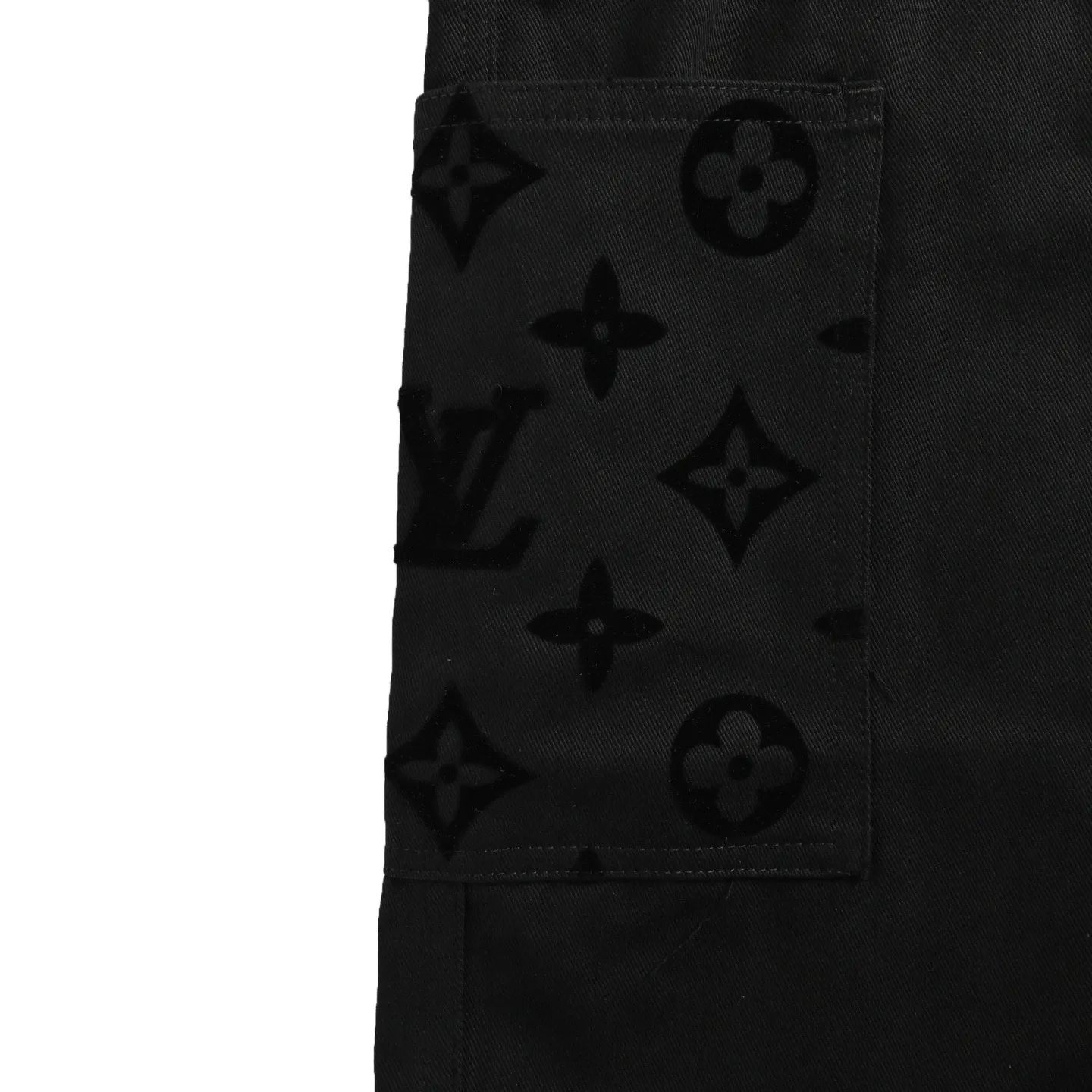 Louis Vuitton/Louis Vuitton 24ss pocket flocked patchwork shorts